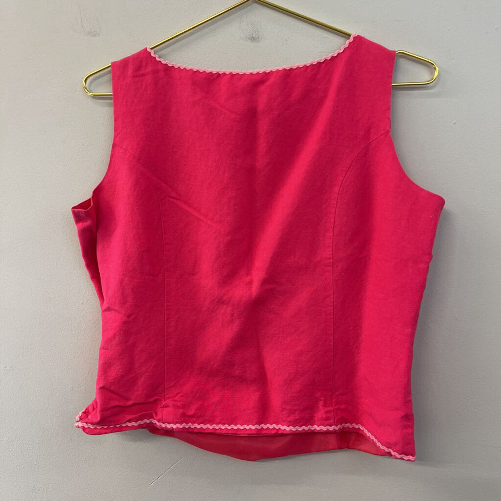Vintage Appraisal Pink Squiggle Hem Tank Top 12