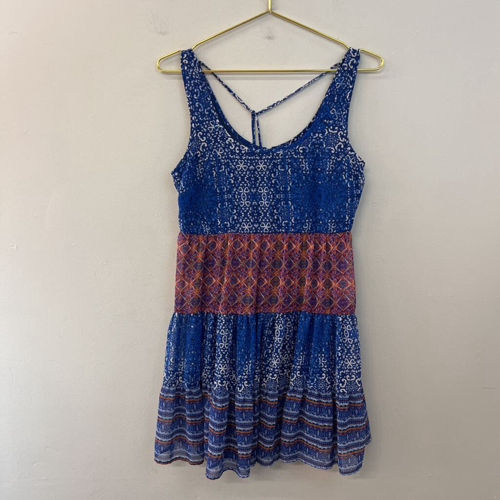Xtraordinary Blue/ Multi Stripe Print Dress Small