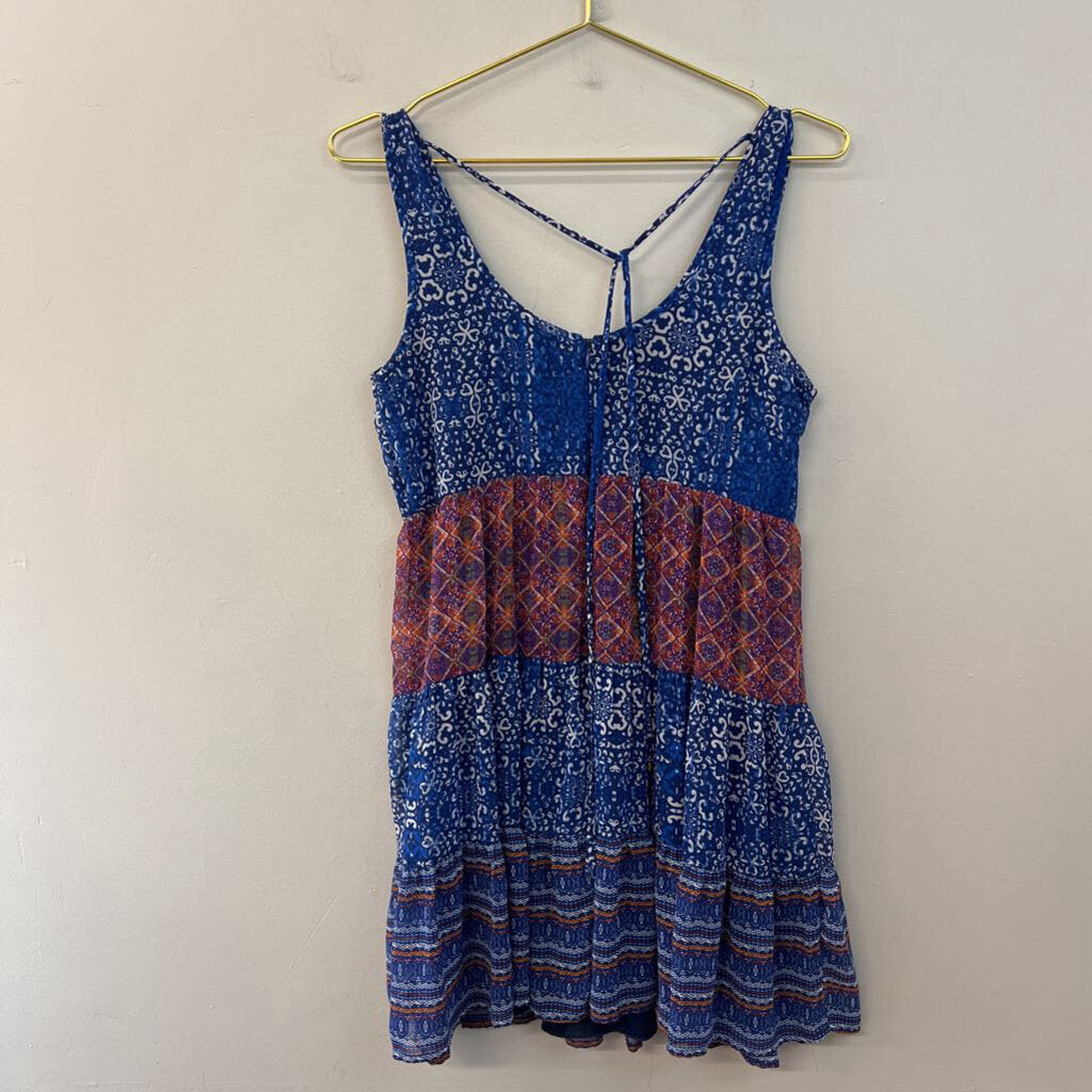 Xtraordinary Blue/ Multi Stripe Print Dress Small