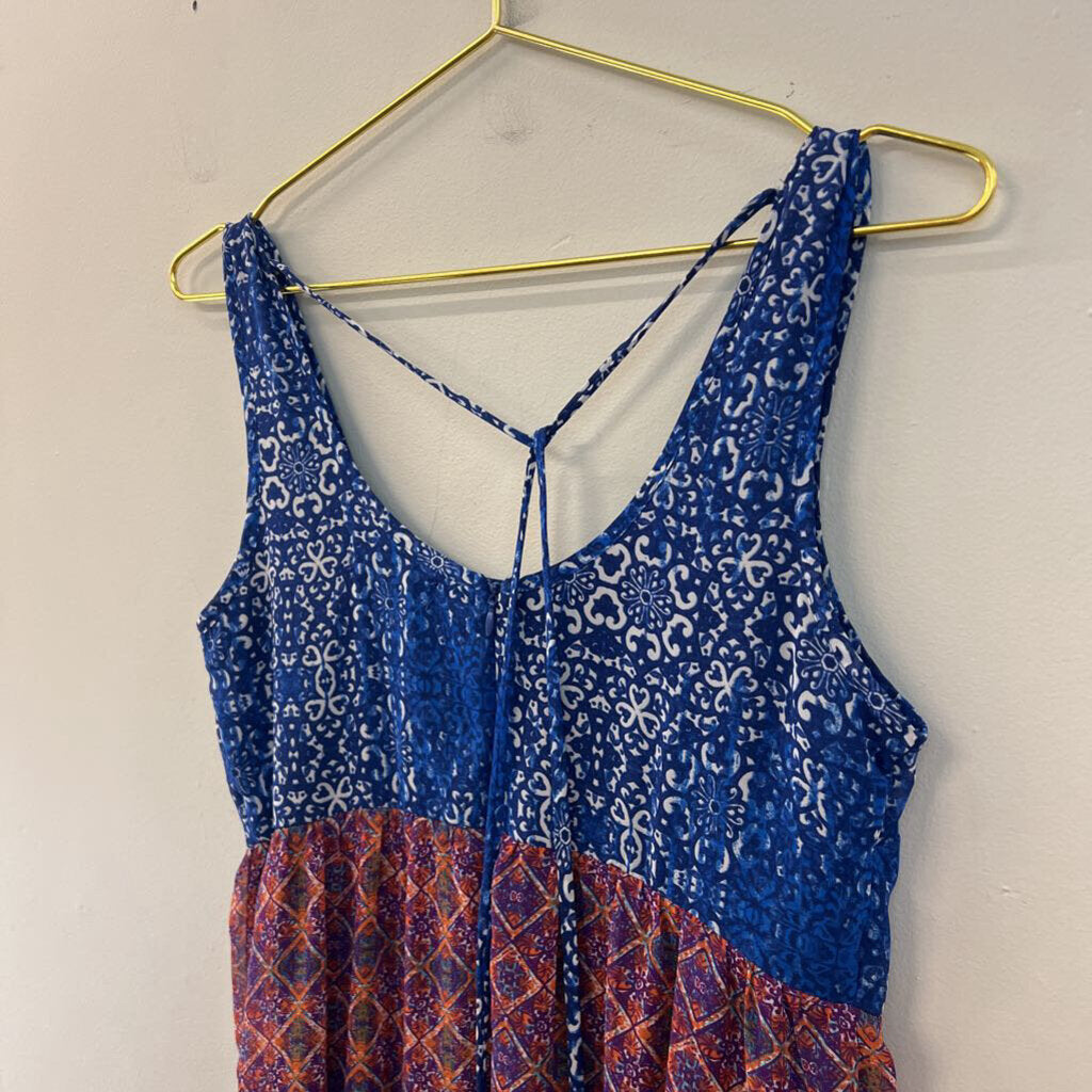 Xtraordinary Blue/ Multi Stripe Print Dress Small