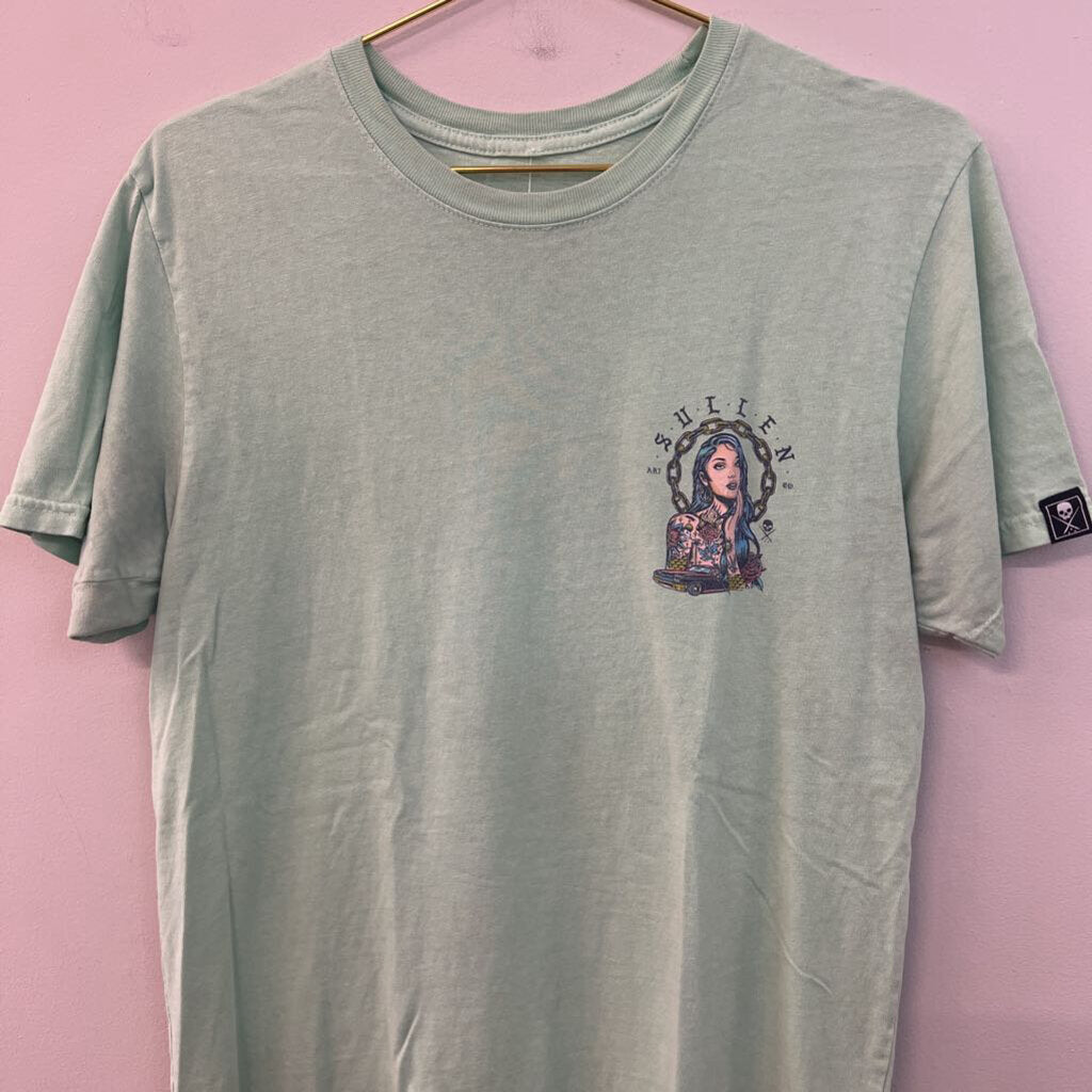 Sullen Art Collective Mint Green Short Sleeve Graphic Tee Medium