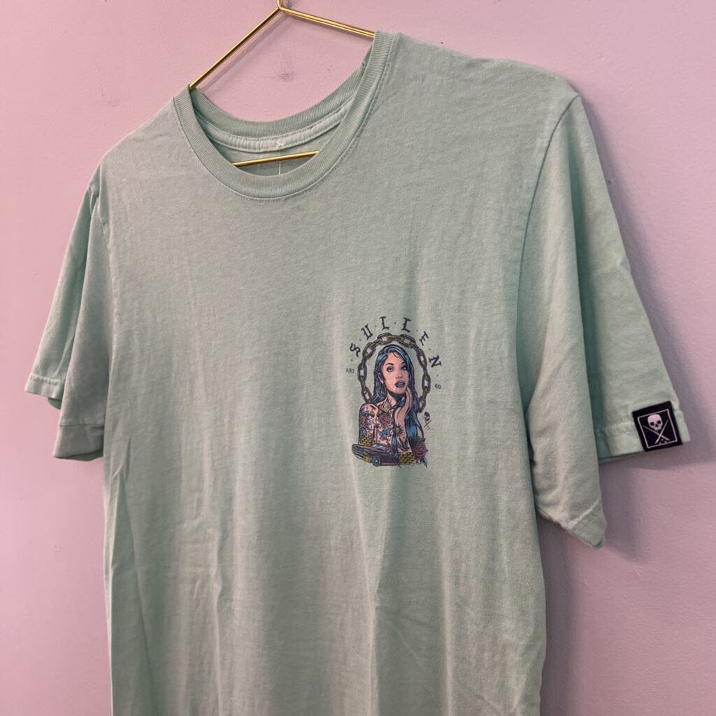 Sullen Art Collective Mint Green Short Sleeve Graphic Tee Medium