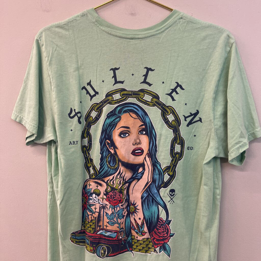 Sullen Art Collective Mint Green Short Sleeve Graphic Tee Medium