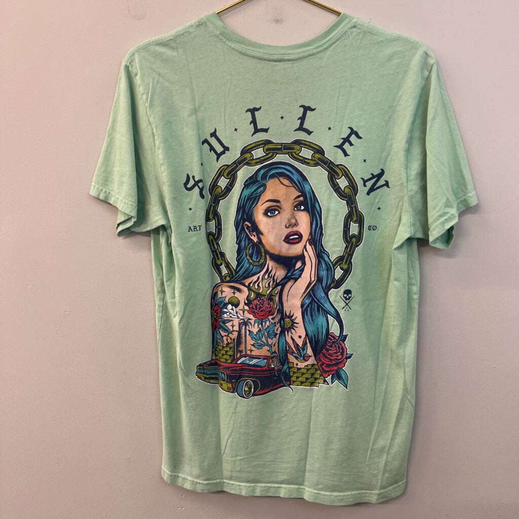 Sullen Art Collective Mint Green Short Sleeve Graphic Tee Medium