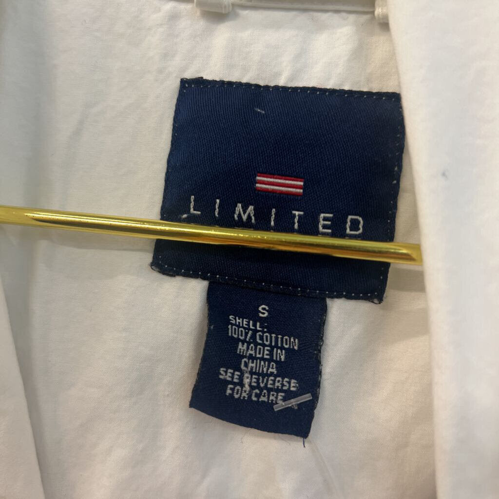 Limited White Long Sleeve Lightweight Zip Up Jacket Small