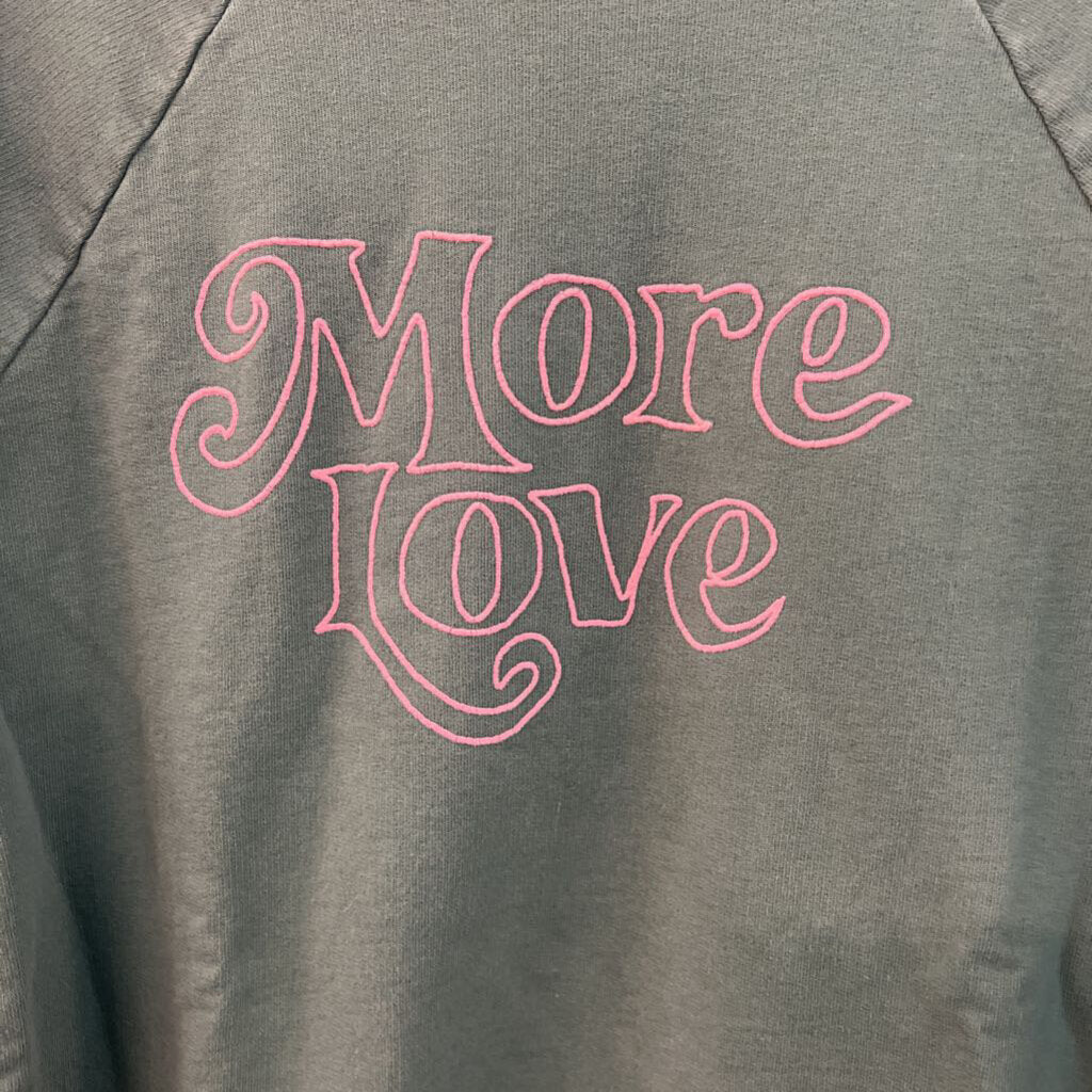 Back When by Anthropologie Green/ Pink More Love Long Sleeve Pullover Large