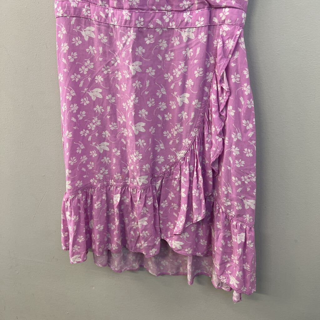 J Crew Purple/ White Print Short Sleeve Dress 2