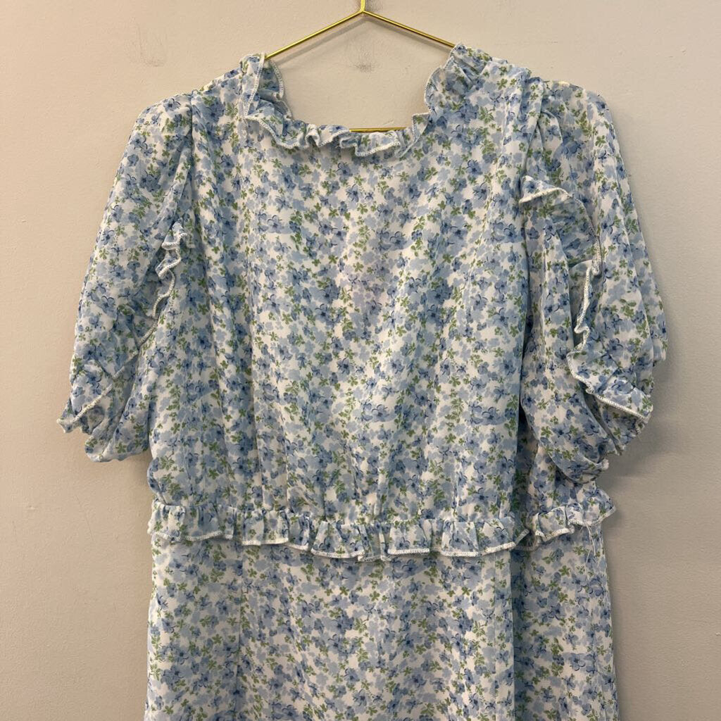 Arula Ditsy Floral Puff Sleeve Dress Extra Large