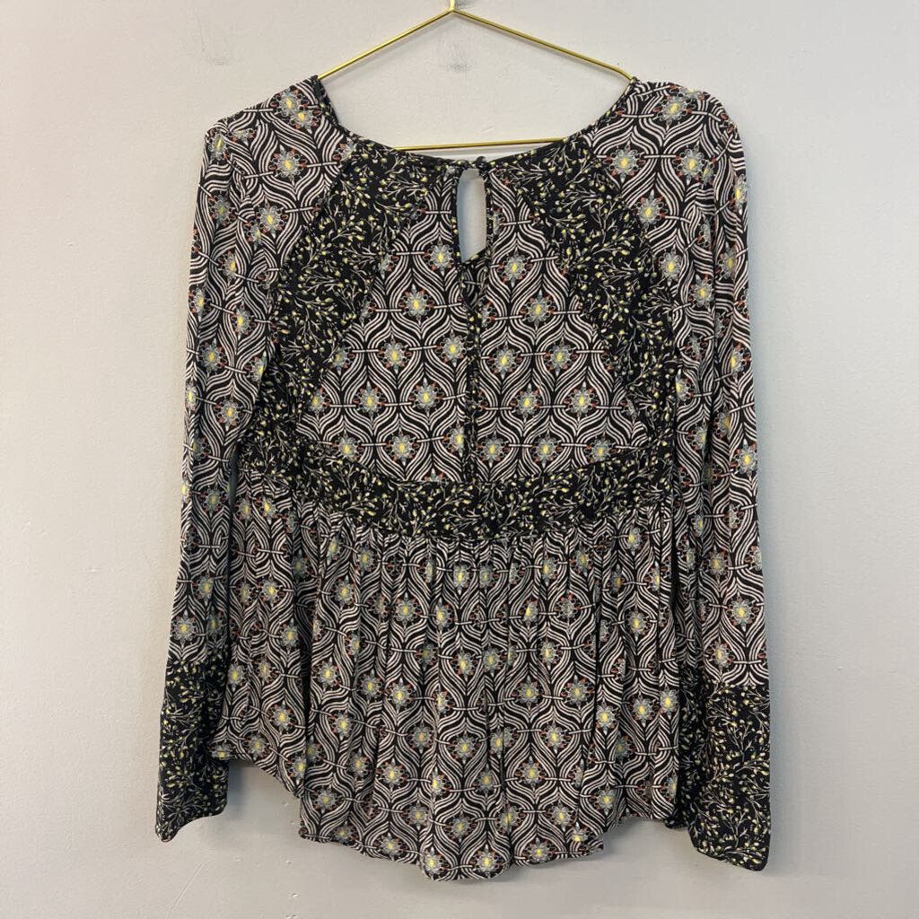 Free People Printed Babydoll Tunic Extra Small