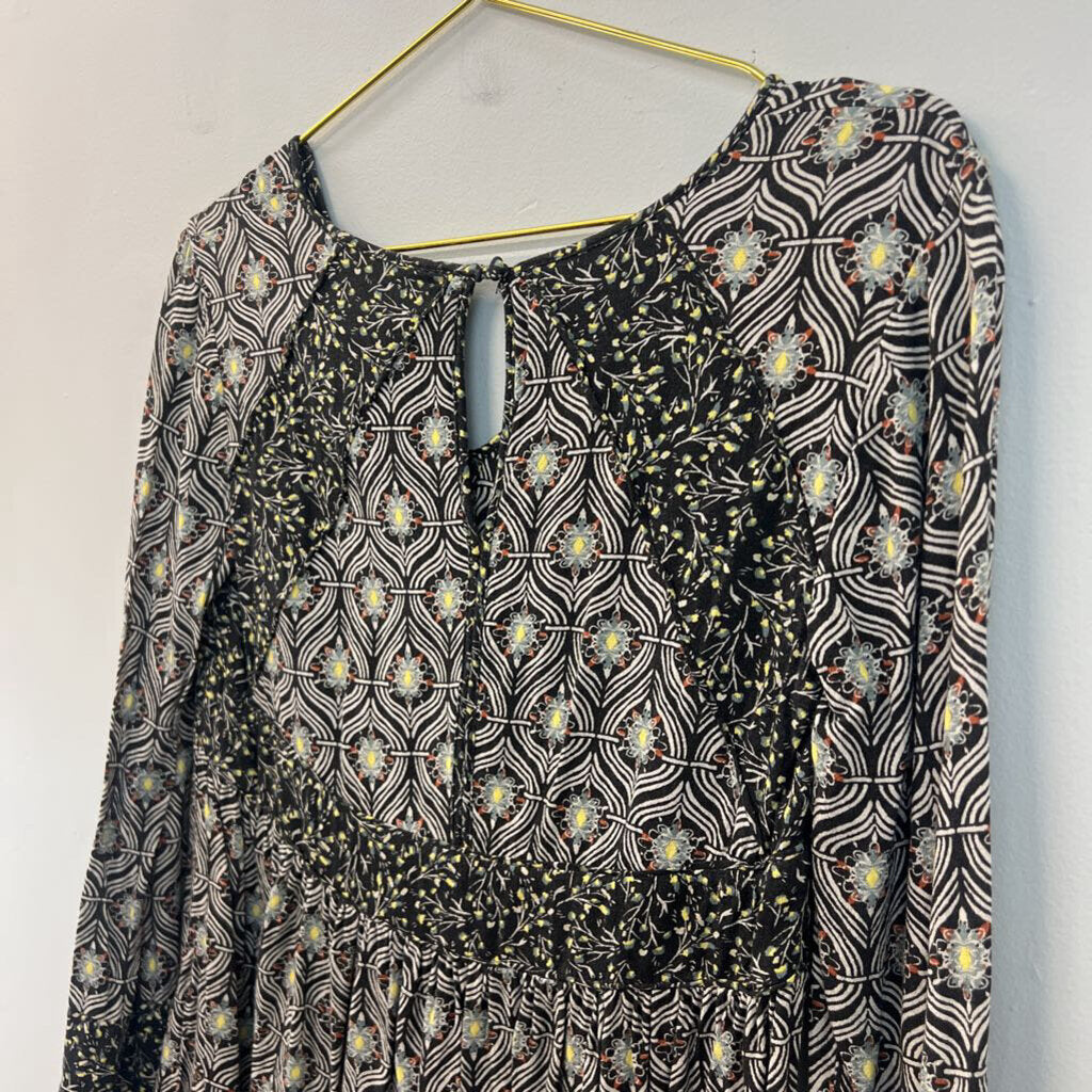 Free People Printed Babydoll Tunic Extra Small