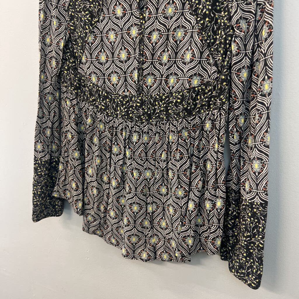 Free People Printed Babydoll Tunic Extra Small