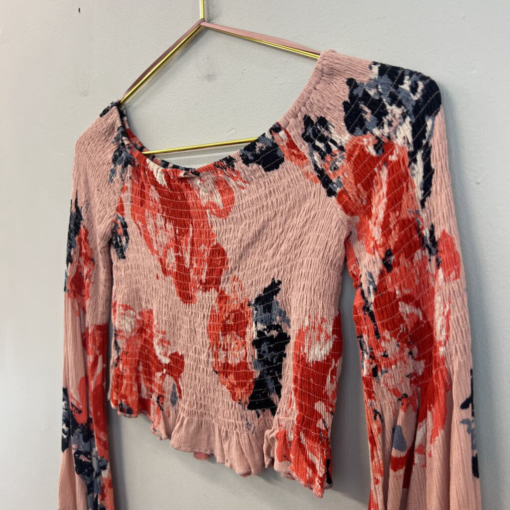 Sage Smocked Off The Shoulder Top Medium