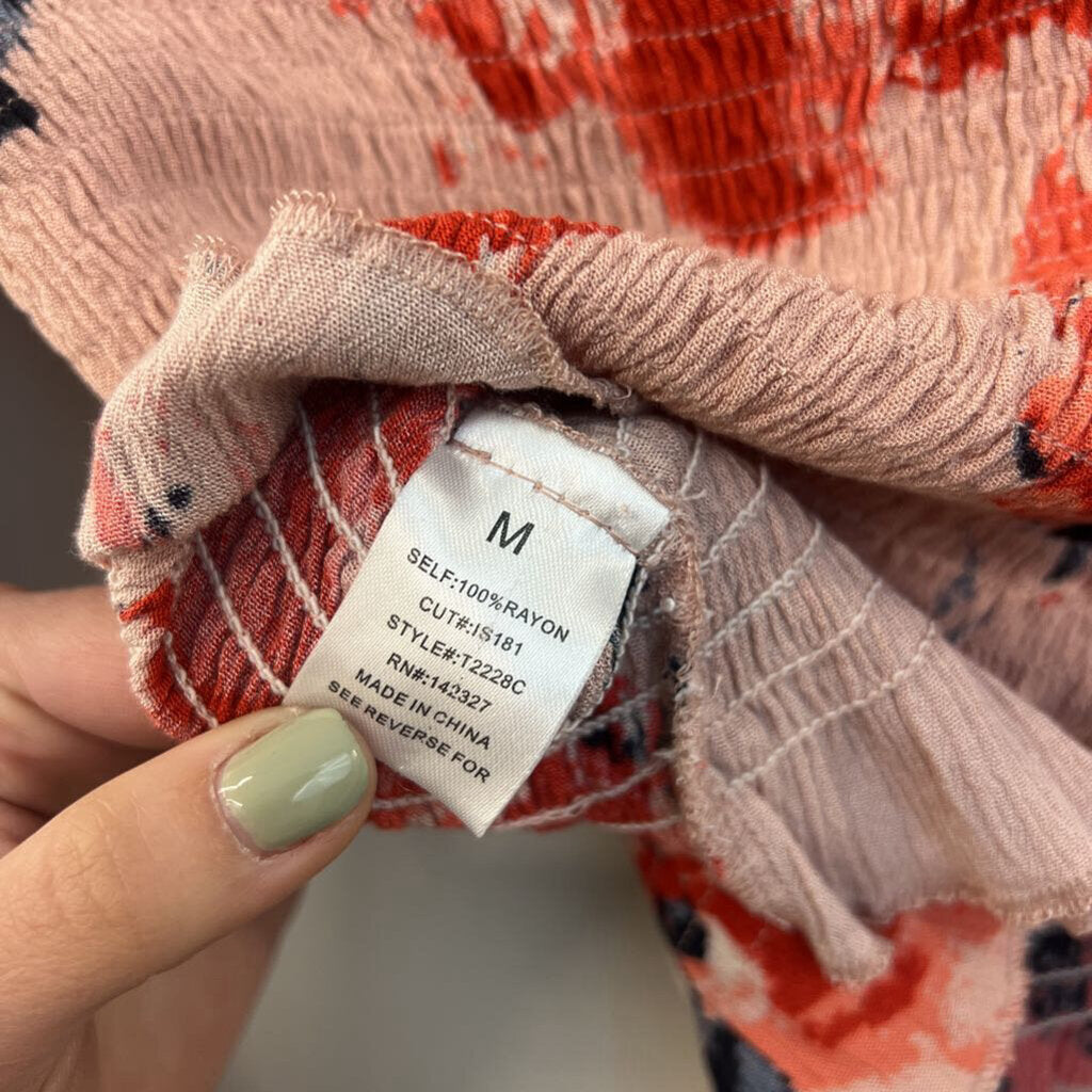 Sage Smocked Off The Shoulder Top Medium