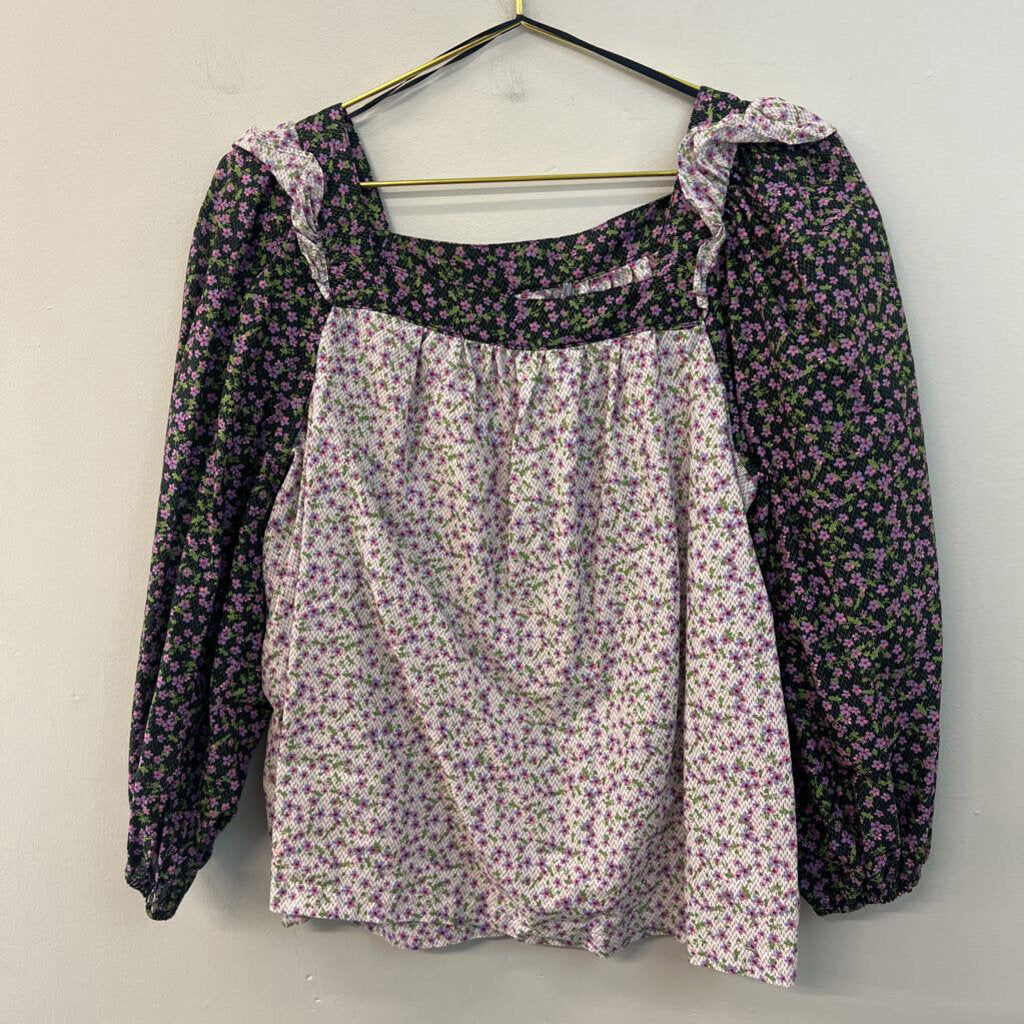 Carolina Belle Ditsy Flower Long Sleeve Top Small