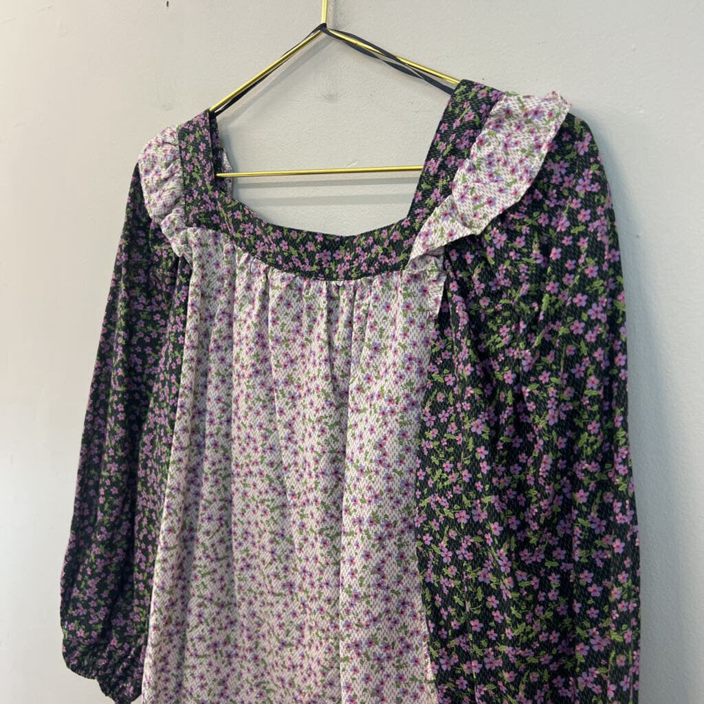 Carolina Belle Ditsy Flower Long Sleeve Top Small