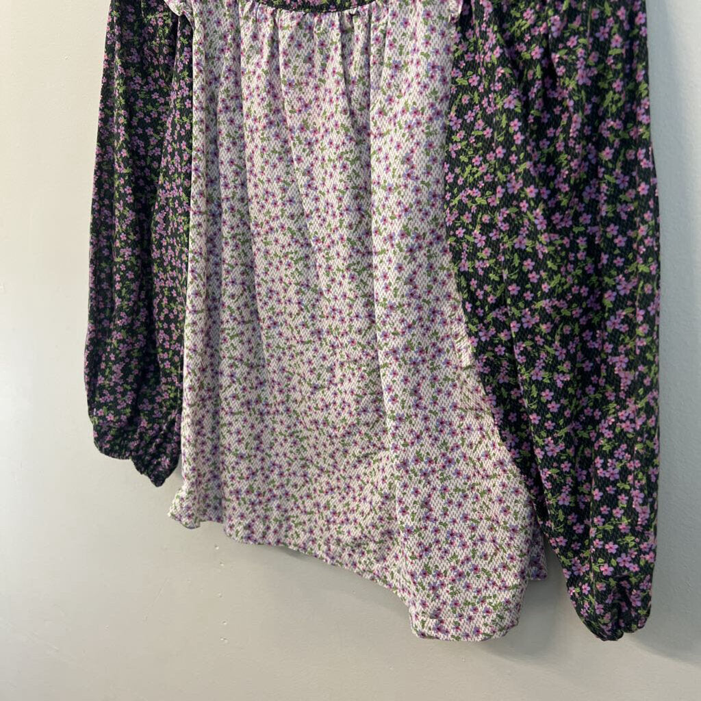Carolina Belle Ditsy Flower Long Sleeve Top Small