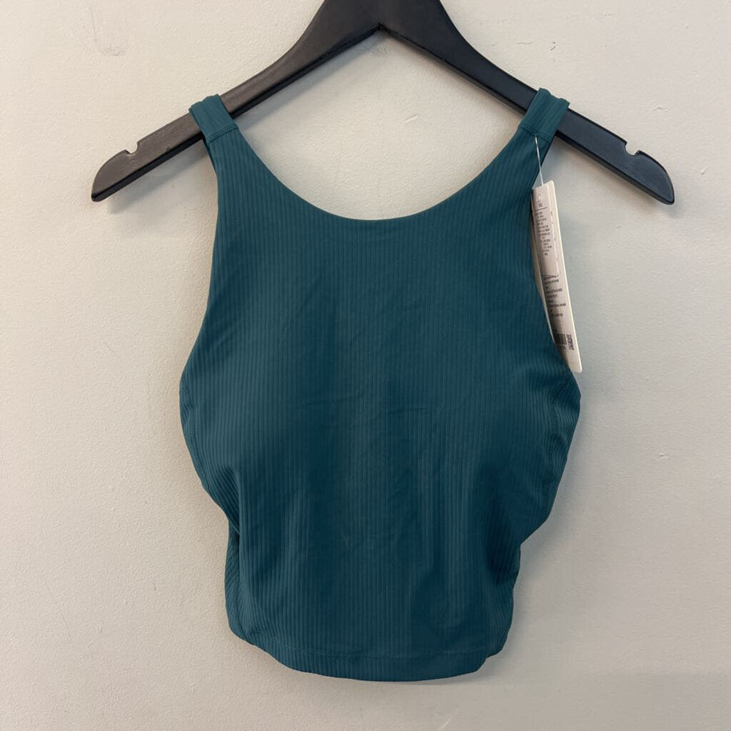Lululemon Teal Ribbed Padded Tank Top 6