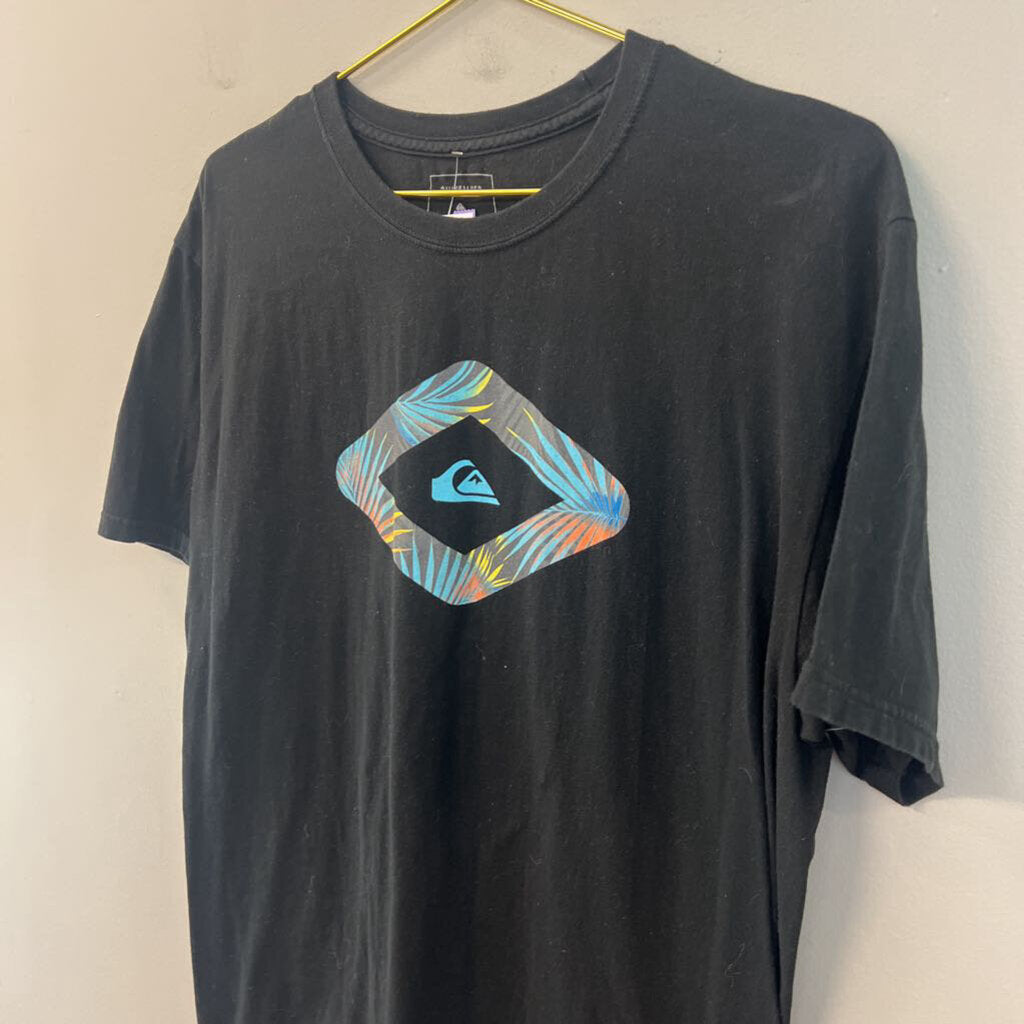 Quicksilver Black/ Multi Short Sleeve Graphic Tee Large