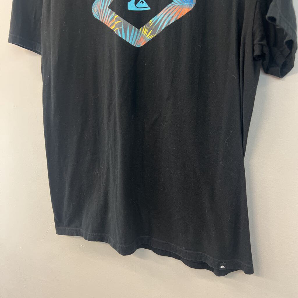 Quicksilver Black/ Multi Short Sleeve Graphic Tee Large