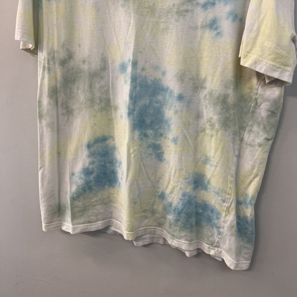 Champion Green/ Blue Tie Dye Short Sleeve Tee Large