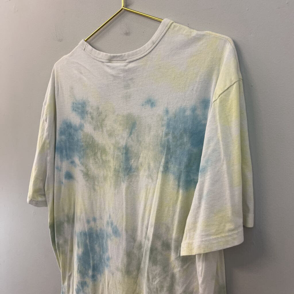Champion Green/ Blue Tie Dye Short Sleeve Tee Large