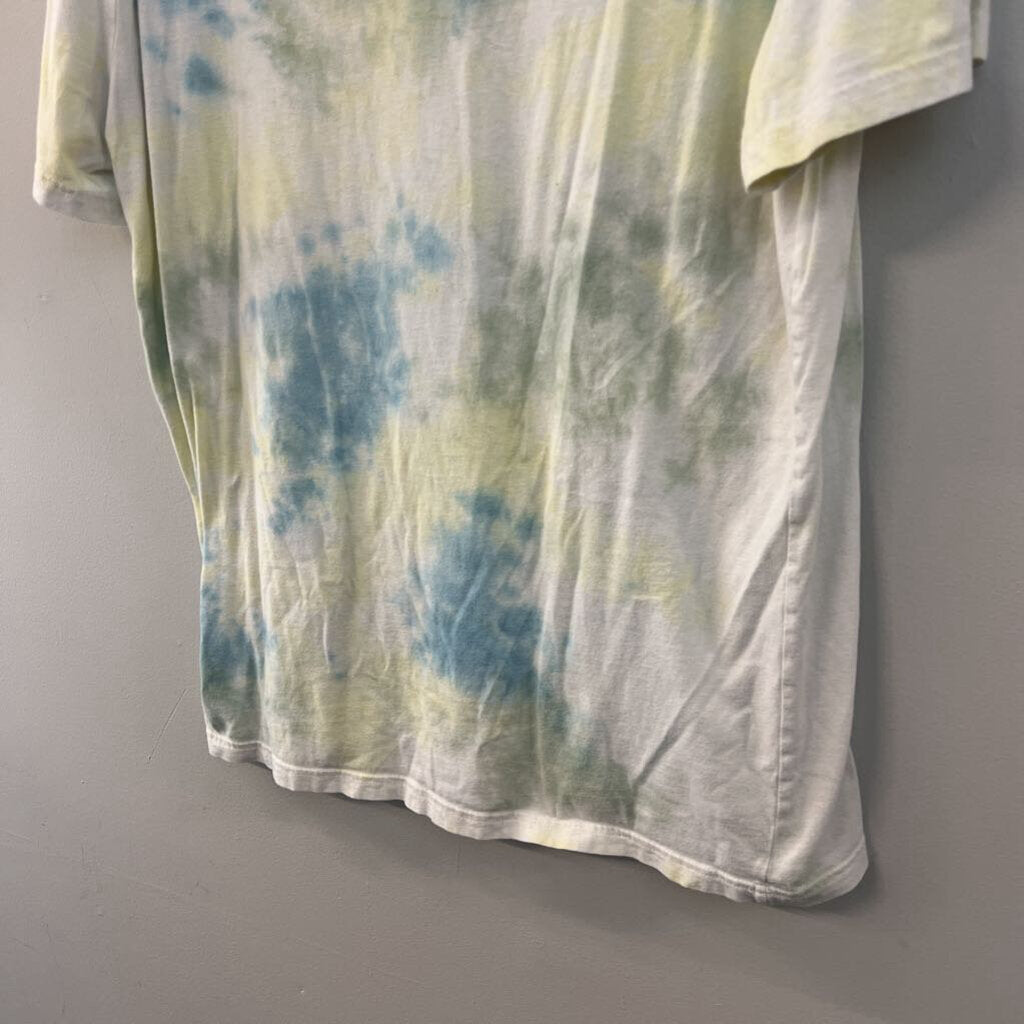 Champion Green/ Blue Tie Dye Short Sleeve Tee Large