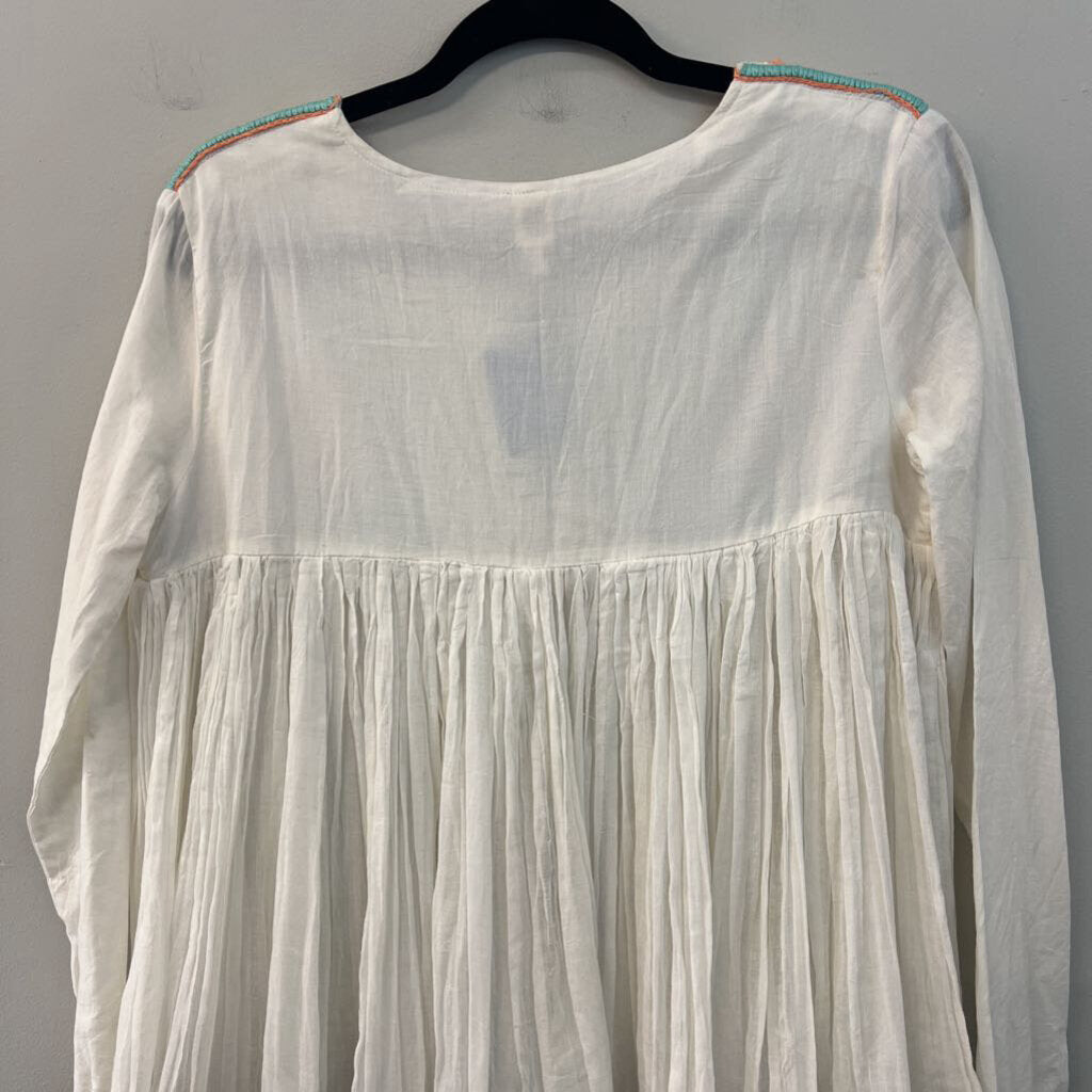 Raga White/ Multi Embroidered Mirror Long Sleeve Top Small