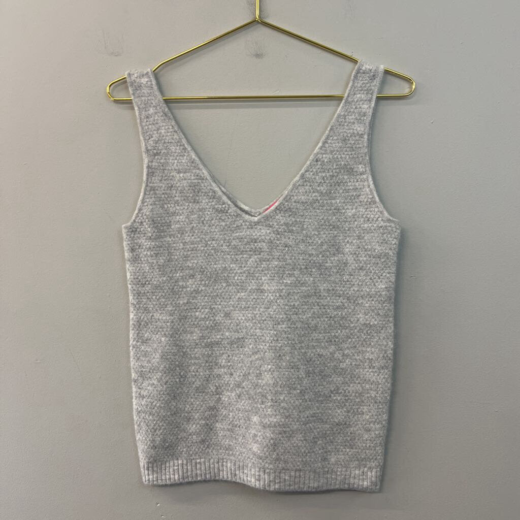 Lilly Pulitzer Grey Knit Sweater Vest Top Small