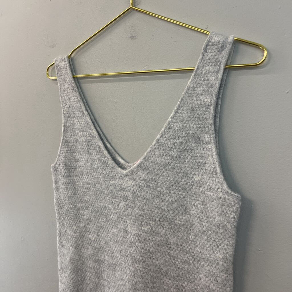 Lilly Pulitzer Grey Knit Sweater Vest Top Small