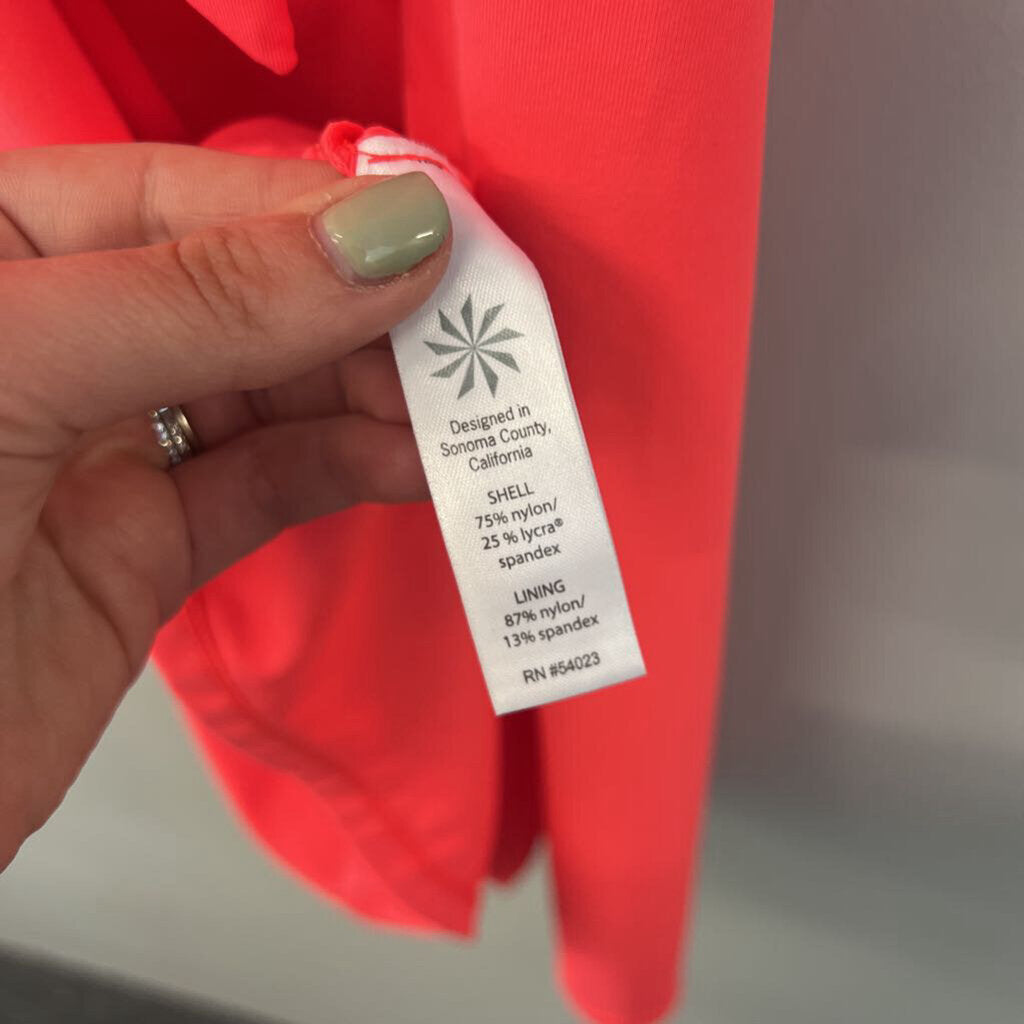Athleta Neon Coral Halter Neck Athletic Dress Medium