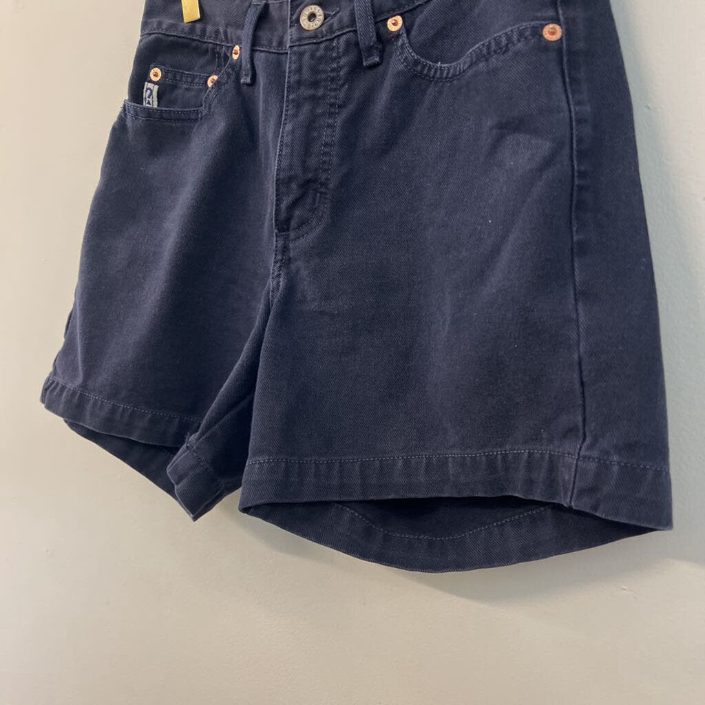 Guess Navy Denim High Waisted Shorts 27