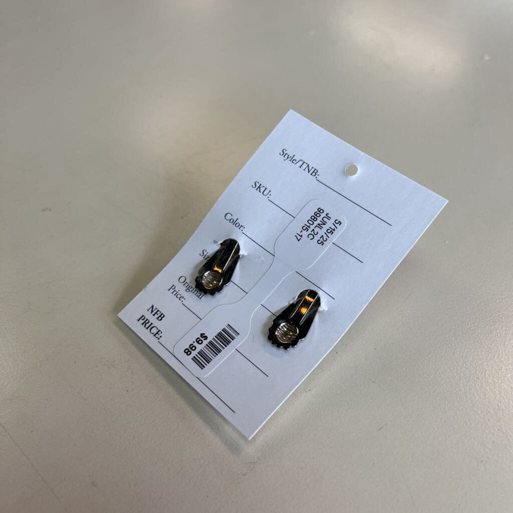 Vintage Silver Toned Clip On Earrings