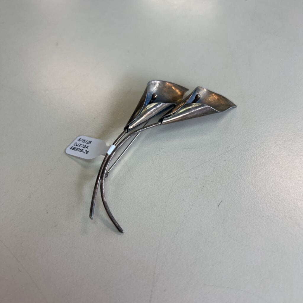 Vintage Double Calla Lilly Brooch