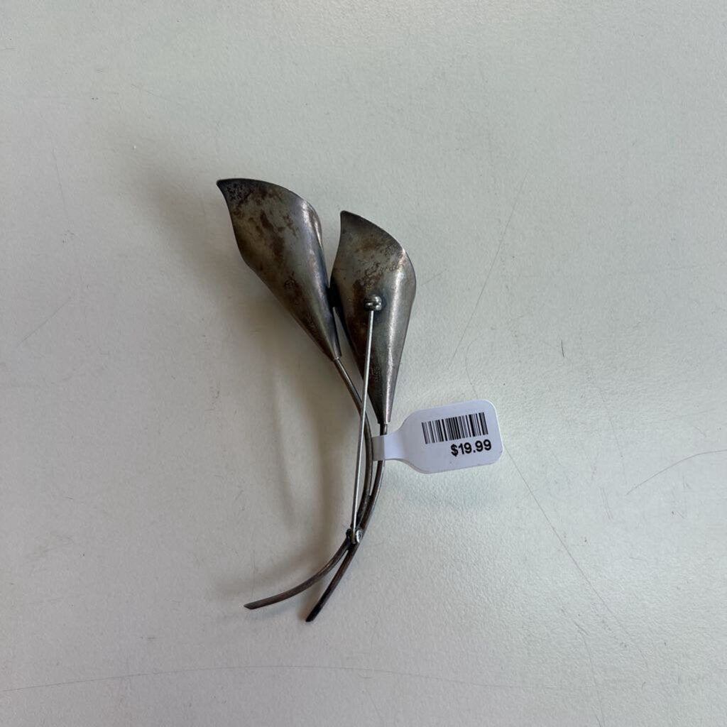 Vintage Double Calla Lilly Brooch