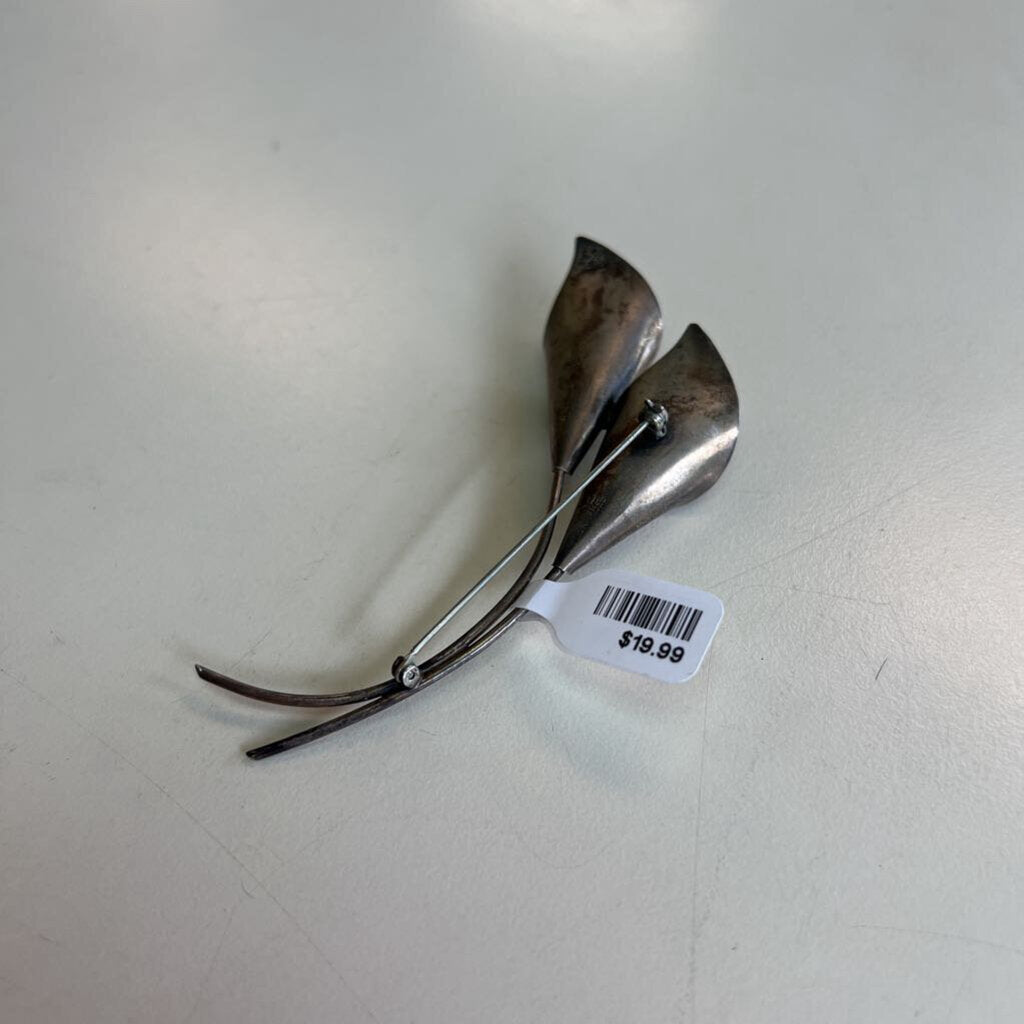 Vintage Double Calla Lilly Brooch