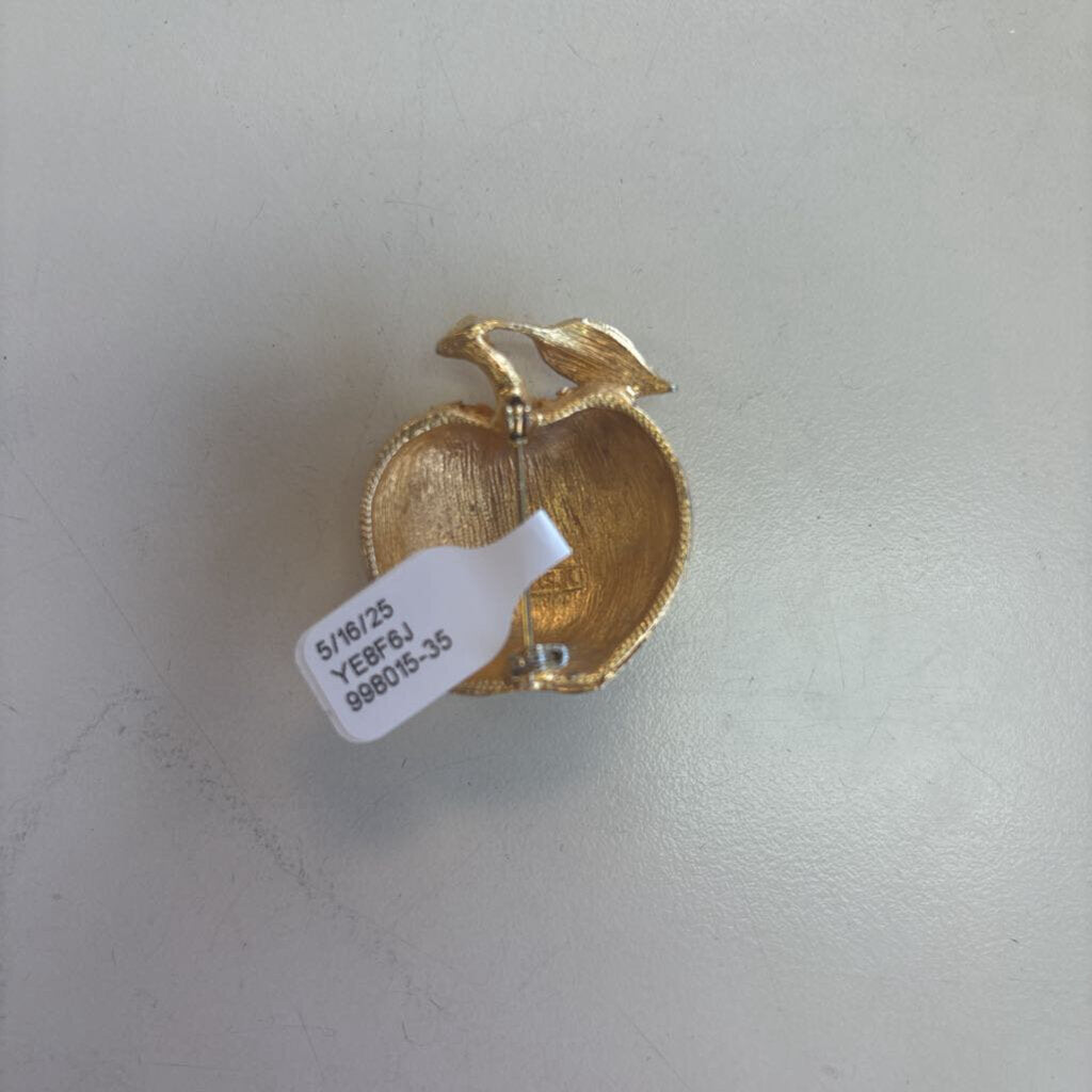 Vintage BSK Gold Apple Pin