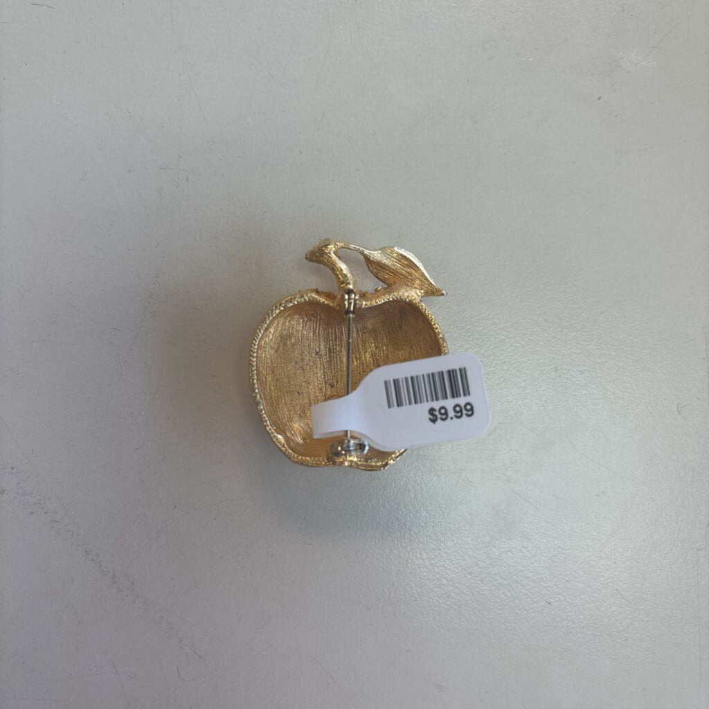 Vintage BSK Gold Apple Pin