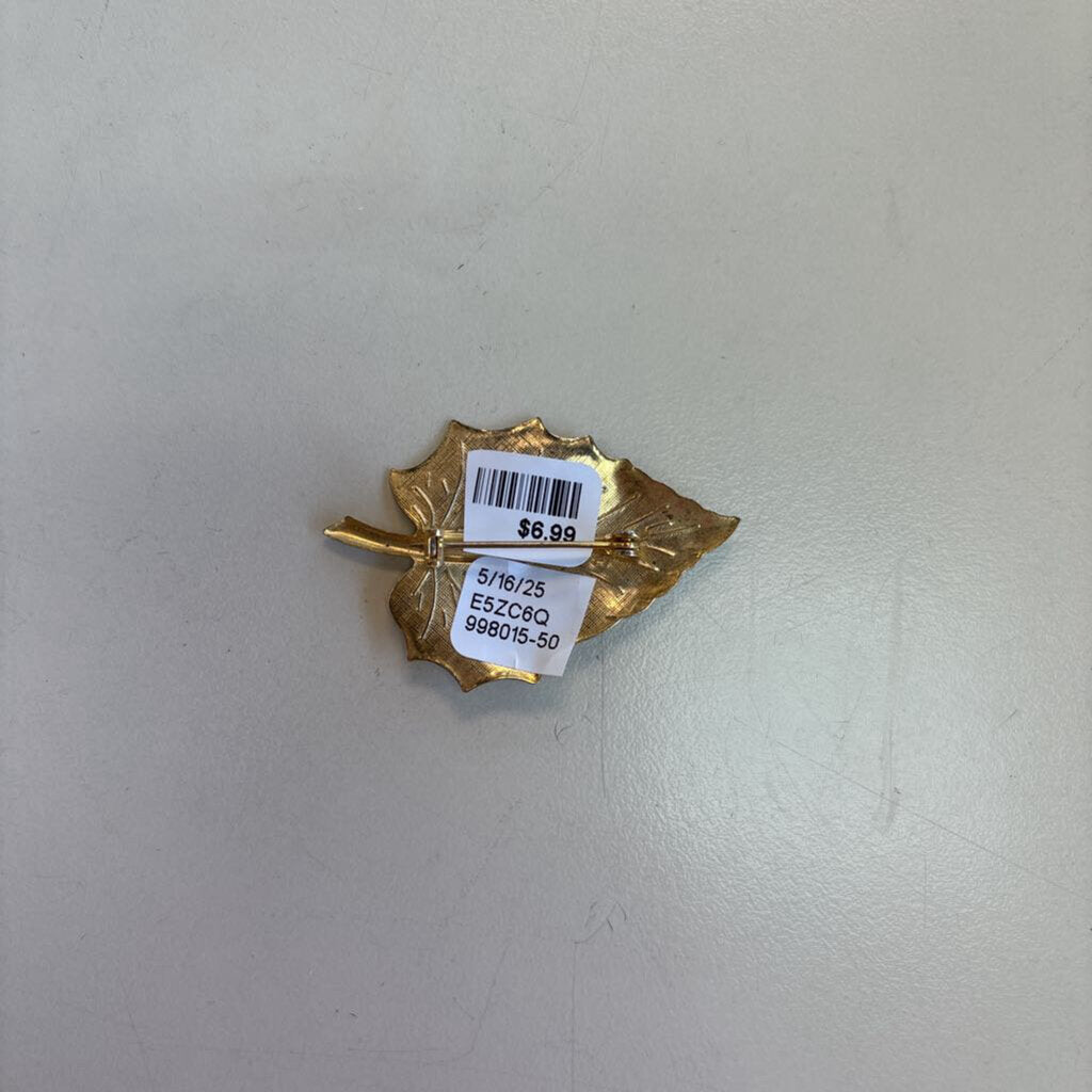 Vintage Gold Leaf Pin