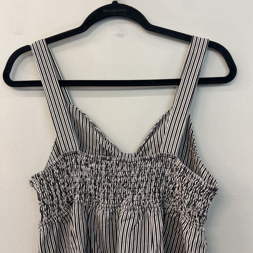 Monteau Los Angeles Blue/ White Striped Tank Top Extra Large