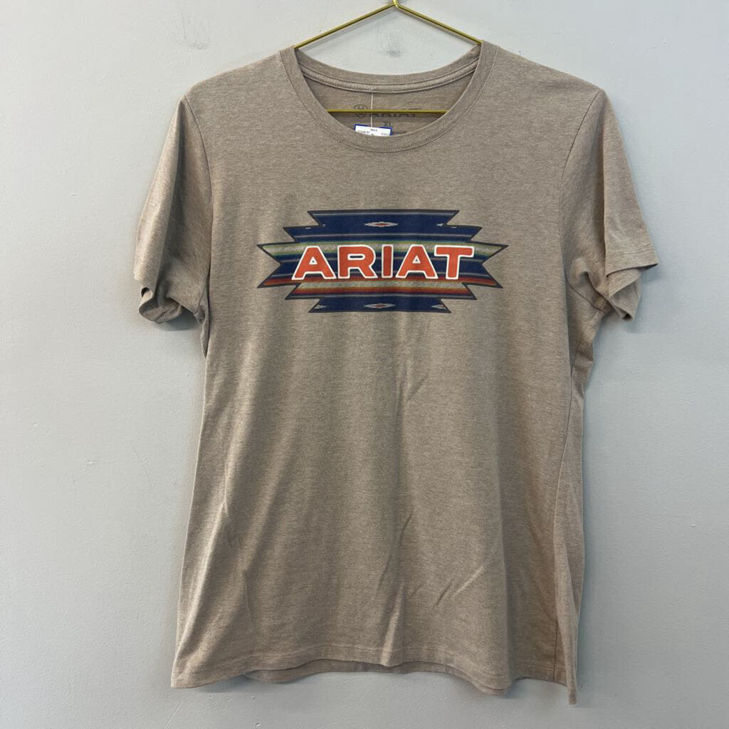 Ariat Brown/ Multi Short Sleeve Logo Graphic Tee Extra Large