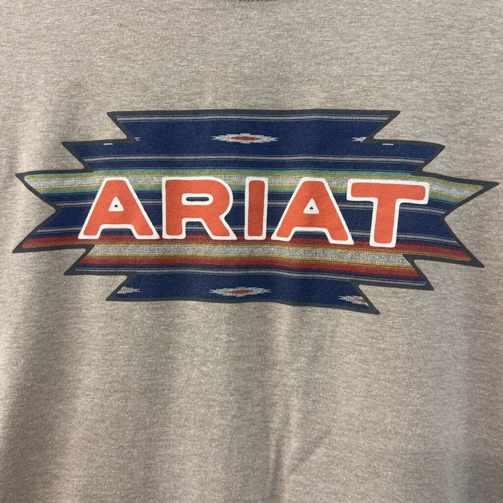Ariat Brown/ Multi Short Sleeve Logo Graphic Tee Extra Large