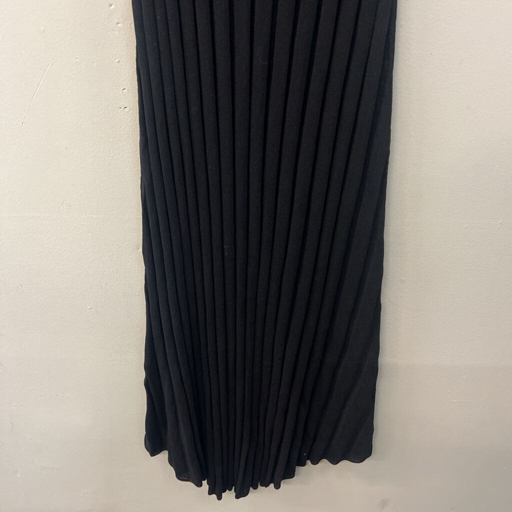 The Workshop Black Knit Ribbed Tank Maxi Dress Large