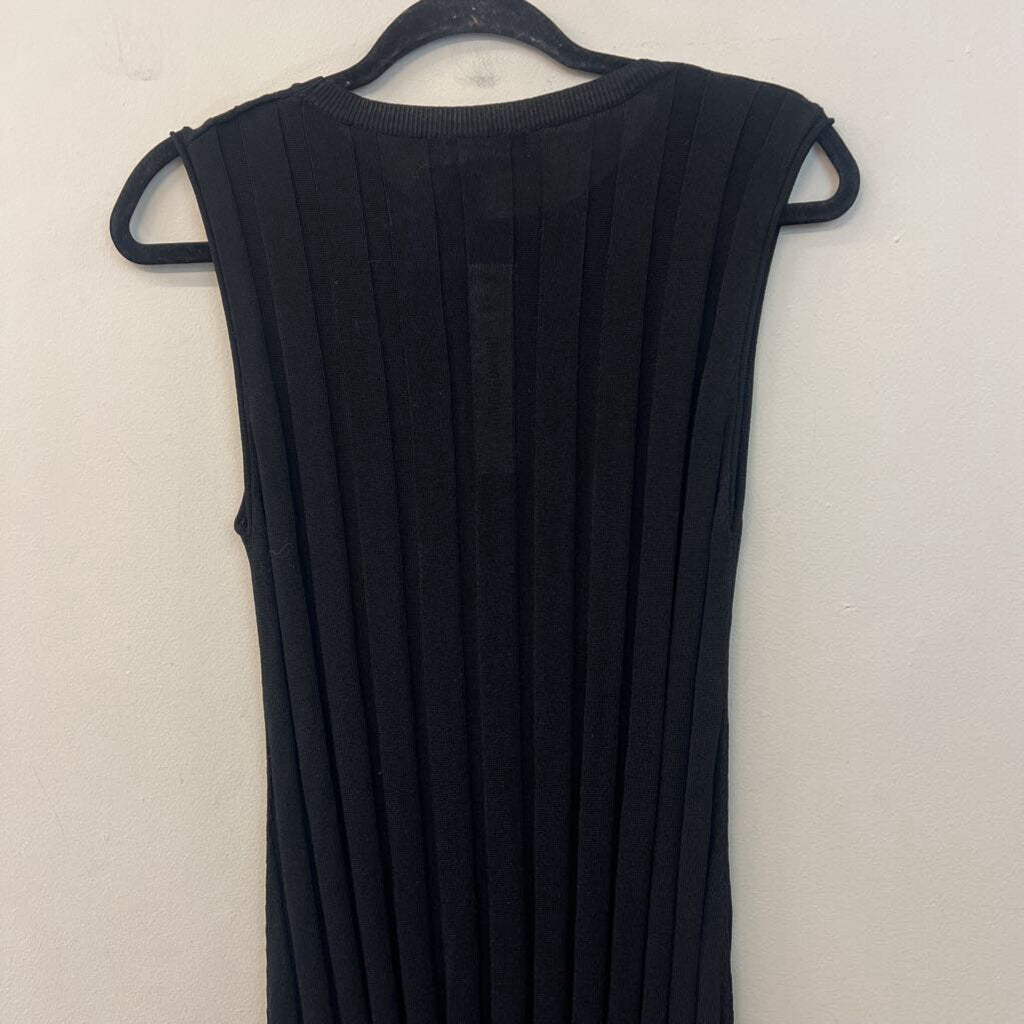 The Workshop Black Knit Ribbed Tank Maxi Dress Large