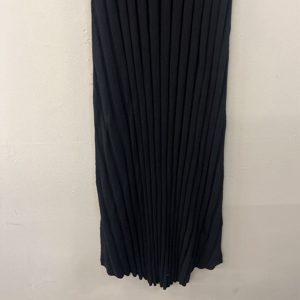 The Workshop Black Knit Ribbed Tank Maxi Dress Large