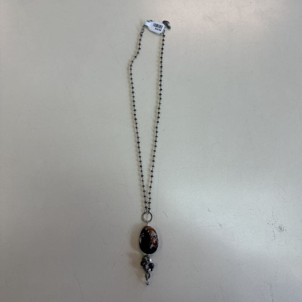 Anne Vaughan Brown Stone Necklace