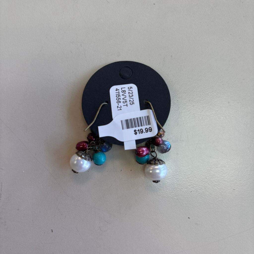 Anne Vaughan Beaded Pearl Earrings