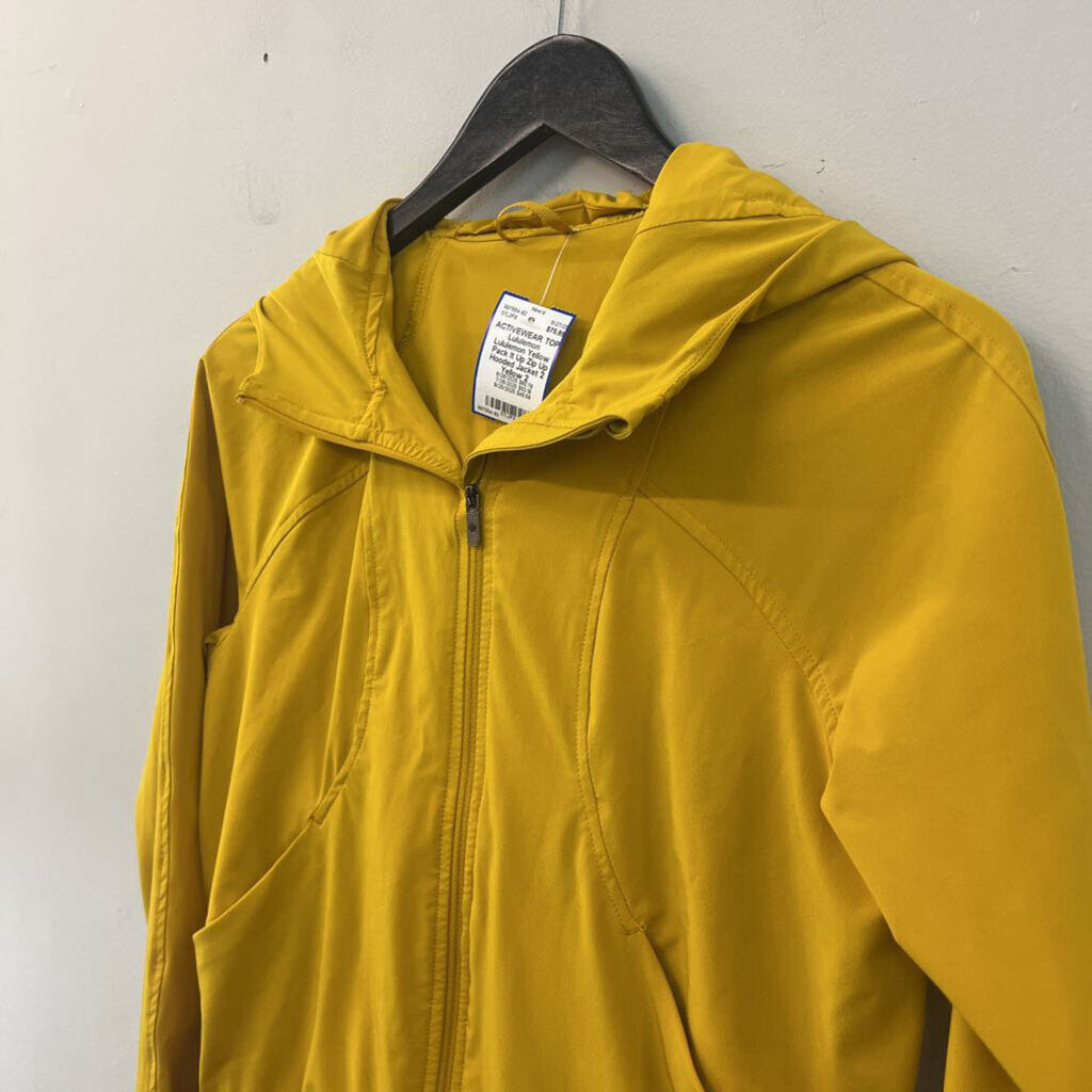 Lululemon Yellow Pack It Up Zip Up Hooded Jacket 2