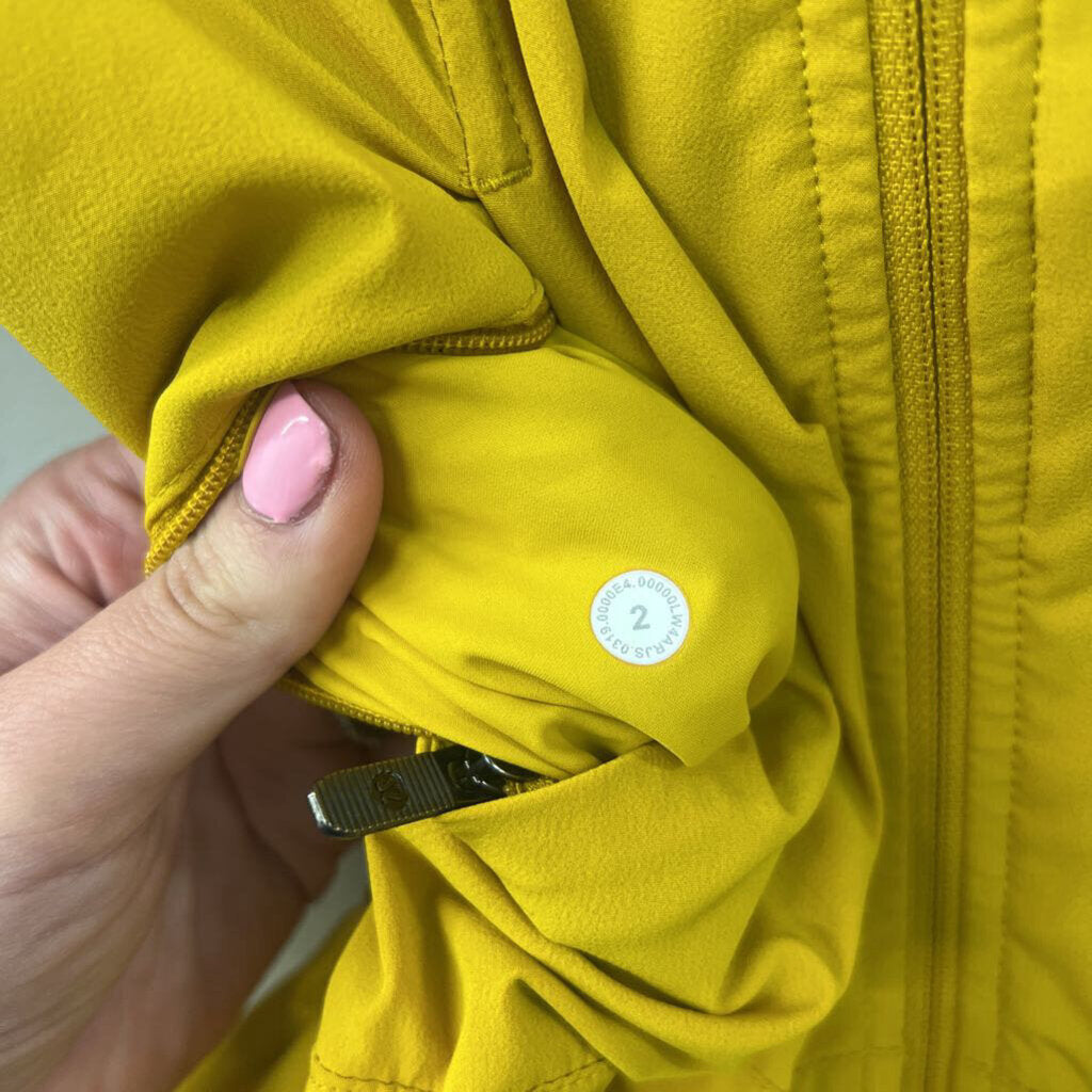Lululemon Yellow Pack It Up Zip Up Hooded Jacket 2