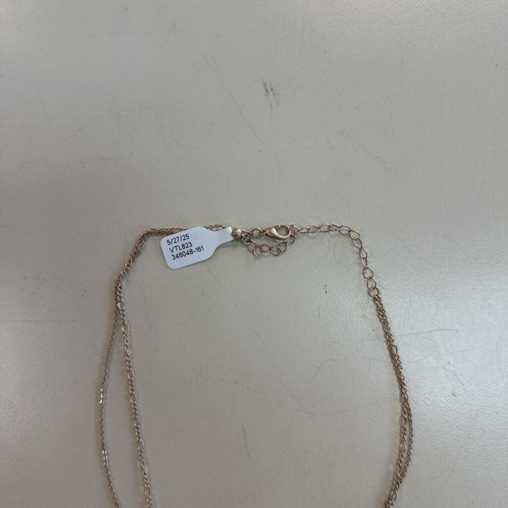 Gold Layered Circle Pendant Necklace