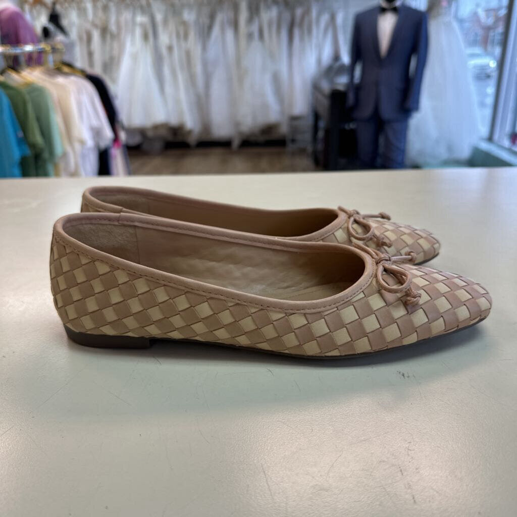 Schutz Arissa Brown Woven Leather Flats 8